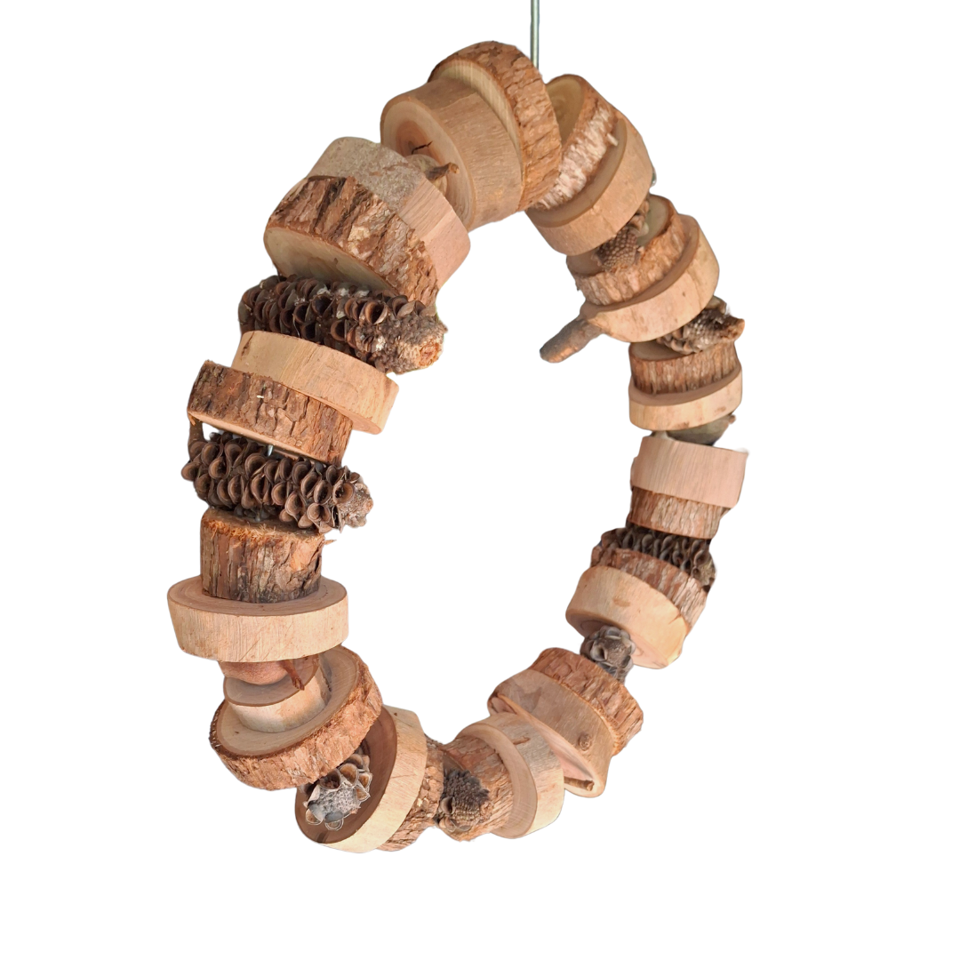 Birdnerd Aussie Natural Macaw O Swing