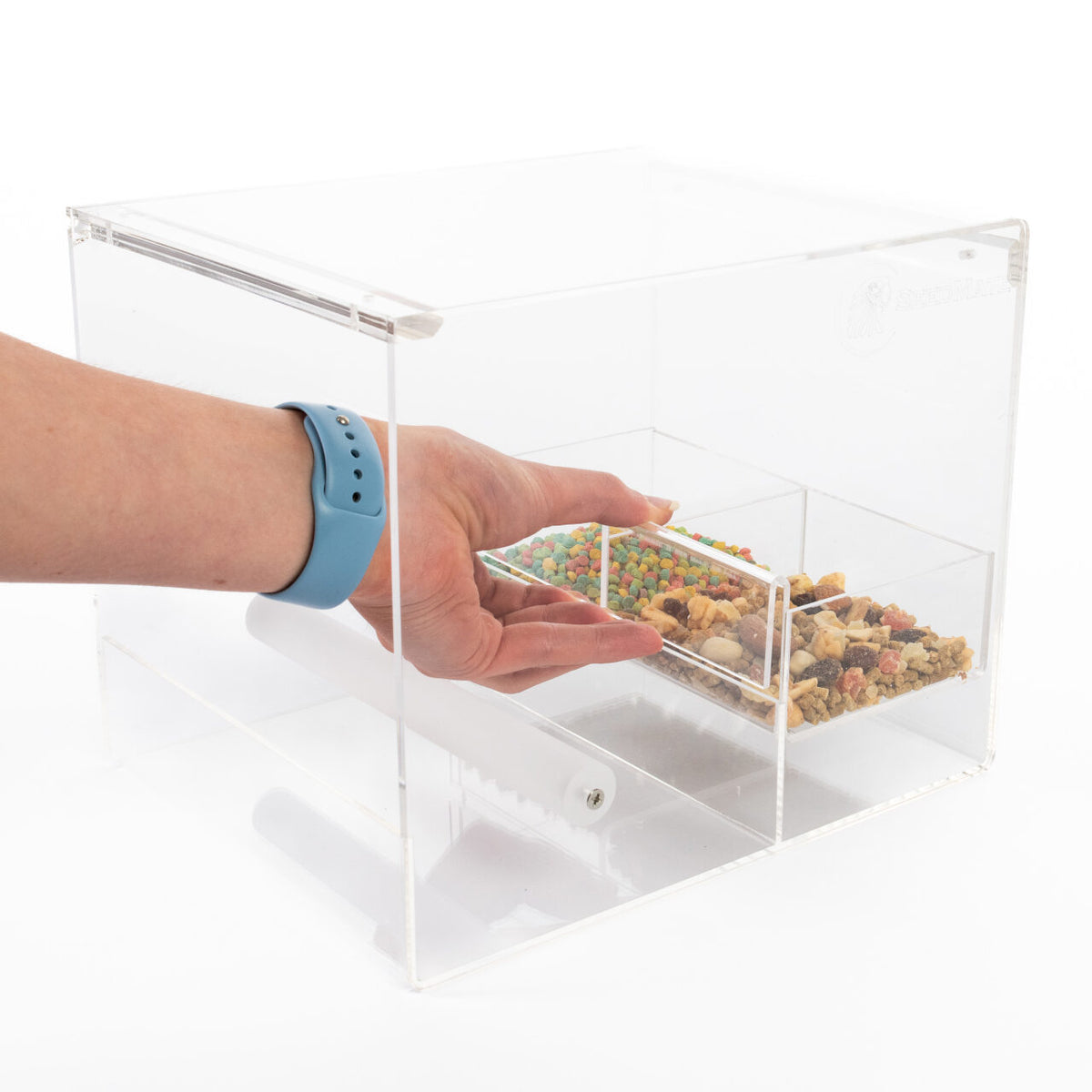 Seedmate Acrylic No-Mess Bird Feeder and Tray Mate - Large