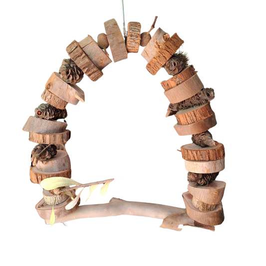 Birdnerd Aussie Natural Macaw Swing