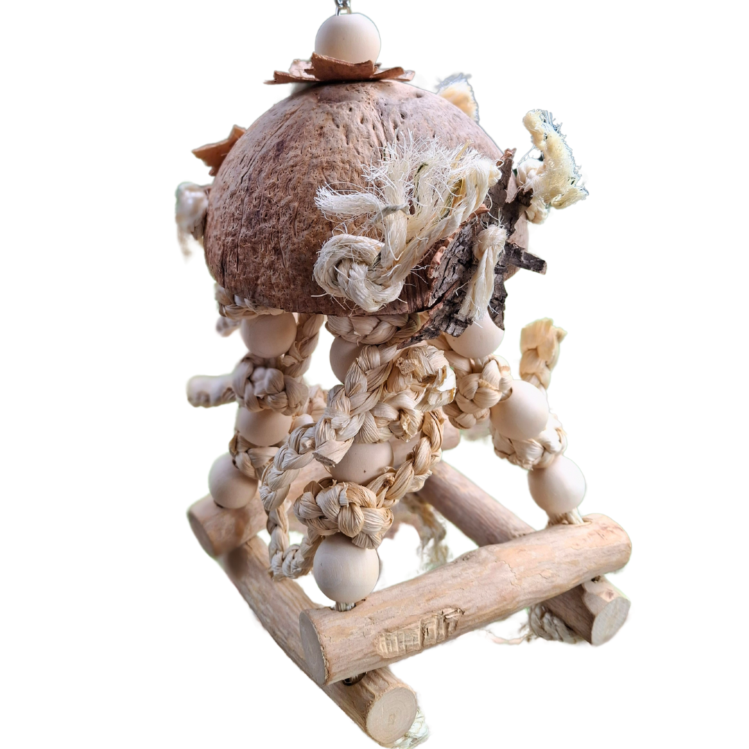 Bird Naturals Coconut Hut Swing