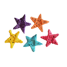 Rainbow Mini Wicker Stars 5pk