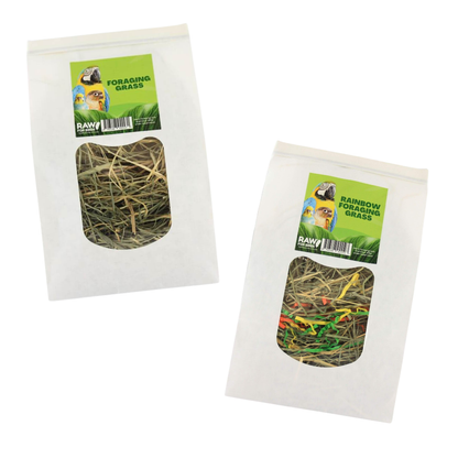 Raw for Birds Foraging Grass