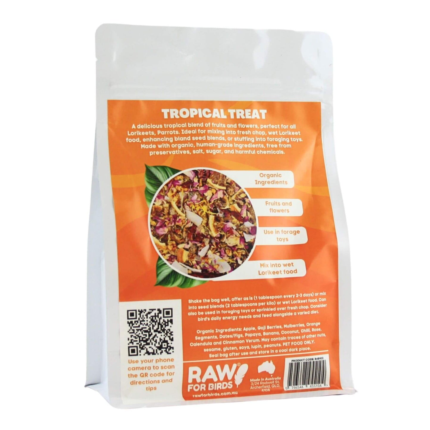 Raw for Birds Tropical Treat 150g