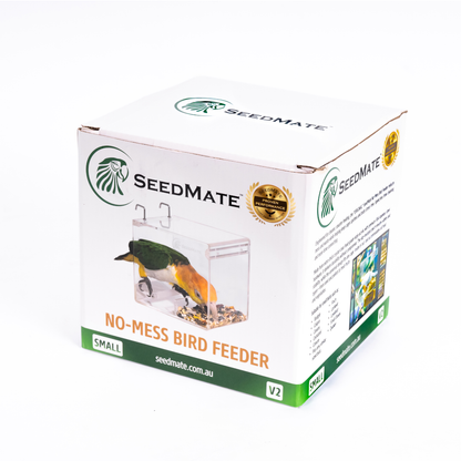 Seedmate Acrylic No-Mess Bird Feeder and Tray Mate - Small V2