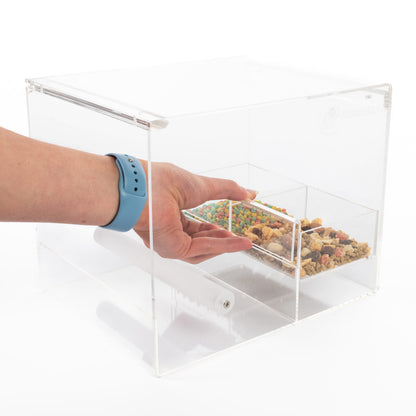 Seedmate Acrylic No-Mess Bird Feeder and Tray Mate - Large