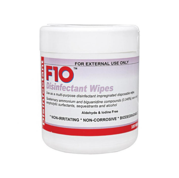 F10 Disinfectant Wipes 100pk