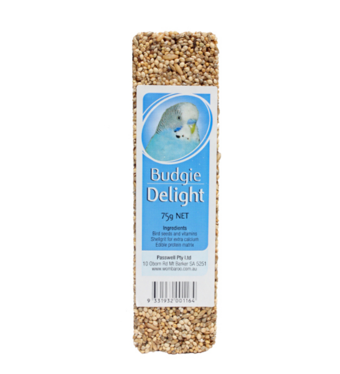 Passwell Budgie Delight Treat Bar 75g (Excl. TAS & WA)
