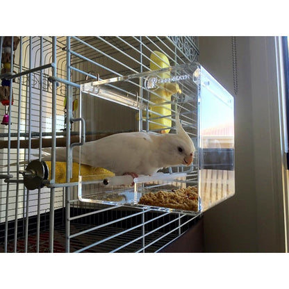 Seedmate Acrylic No-Mess Bird Feeder and Tray Mate - Small V2
